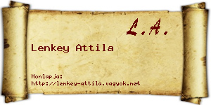 Lenkey Attila névjegykártya