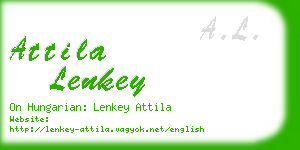 attila lenkey business card